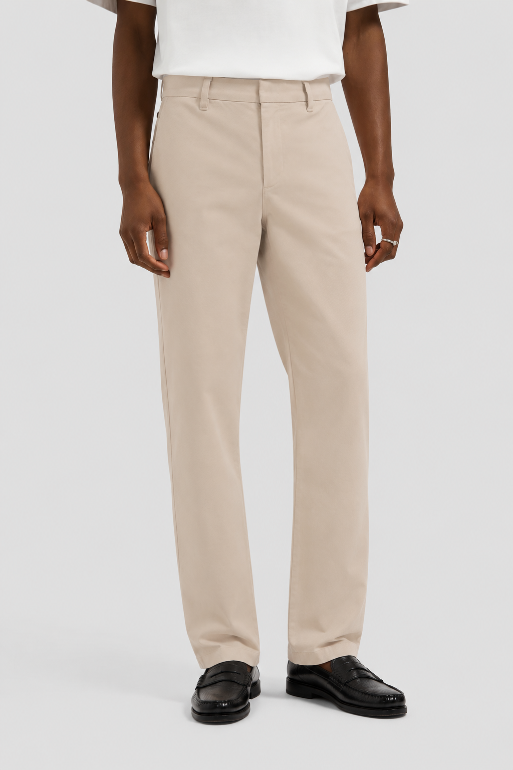 Ivory relaxed menswear trouser